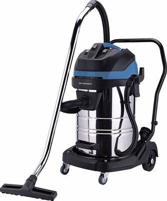 Aspirapolvere per solidi e liquidi da 80 litri, 230 V, 3600 W, serbatoio basculante in acciaio inox, 3 motori, tubo flessibile da 5 m.