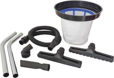 Aspirapolvere per solidi e liquidi da 80 litri, 230 V, 3600 W, serbatoio basculante in acciaio inox, 3 motori, tubo flessibile da 5 m.