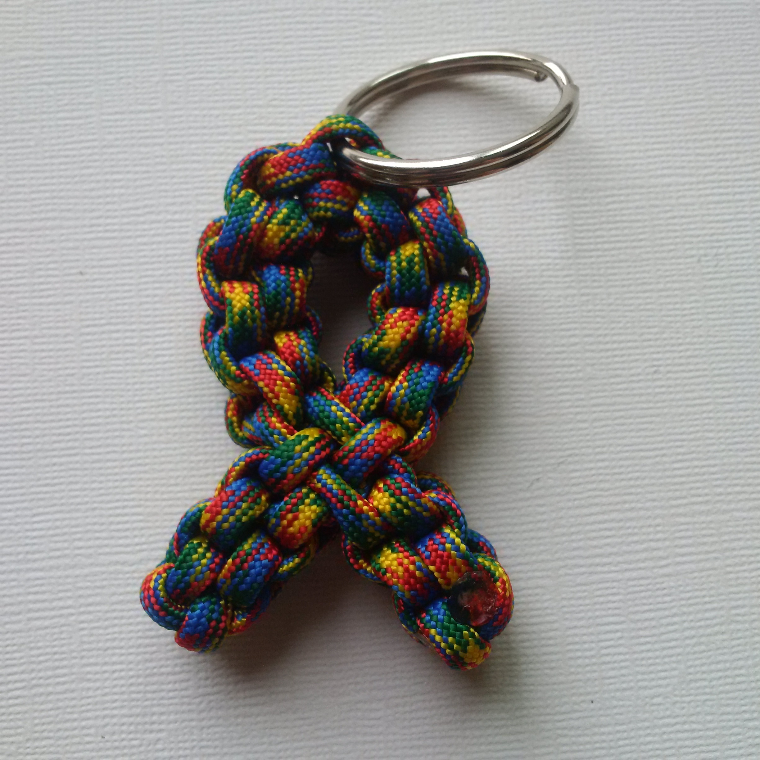 Autism Awareness Ribbon Paracord Key chain 00177