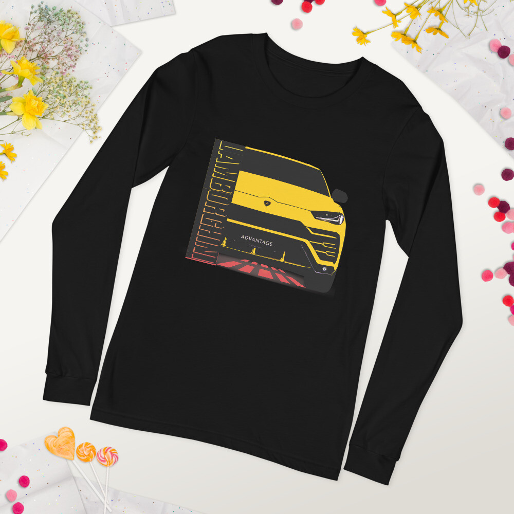 Lamborghini urus t-shirt, Bella Canvas Unisex Long Sleeve, Urus Graphic Tee, Cute Shirts, crew neck tees.