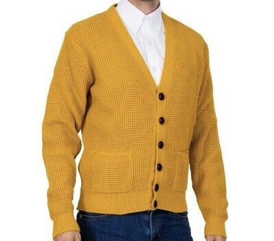 Mustard Waffle Cardigan