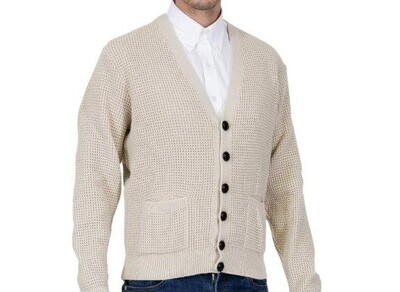 Stone Waffle Cardigan