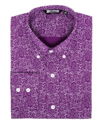 Purple Paisley Pattern Shirt