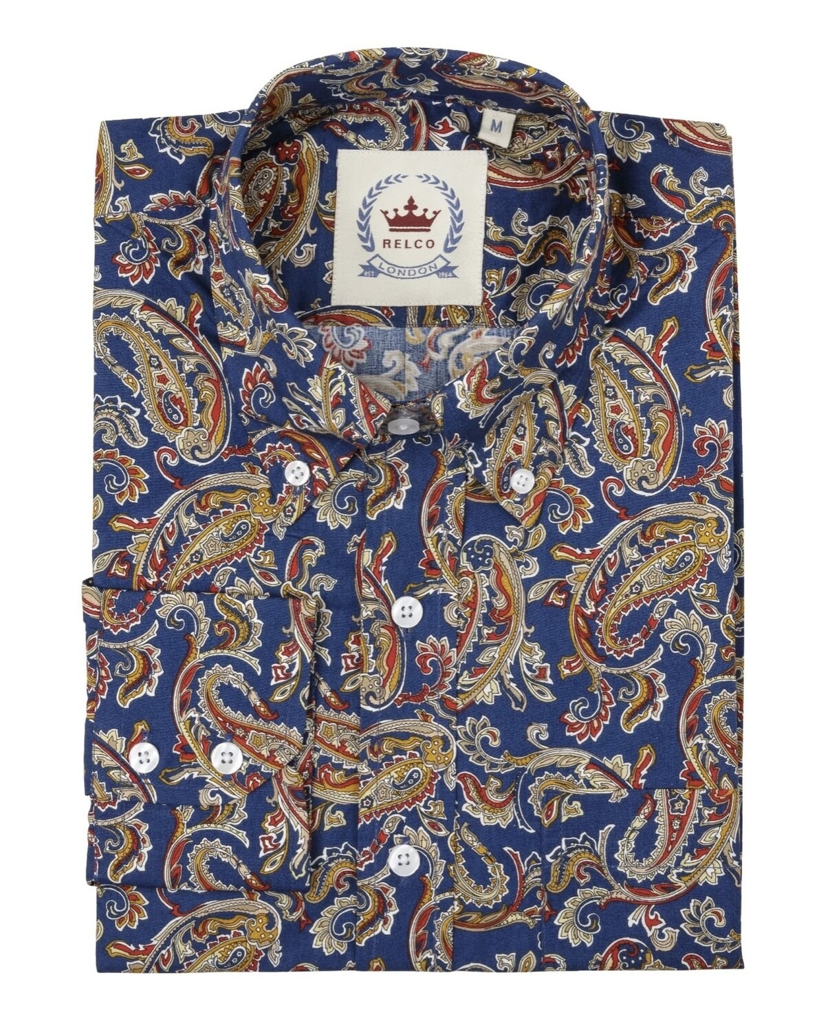 Relco Navy Paisley Shirt