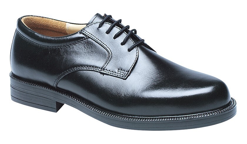 Black Leather Plain Gibson shoes