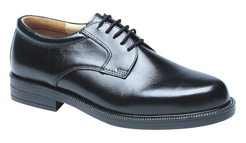 Black Leather Plain Gibson shoes