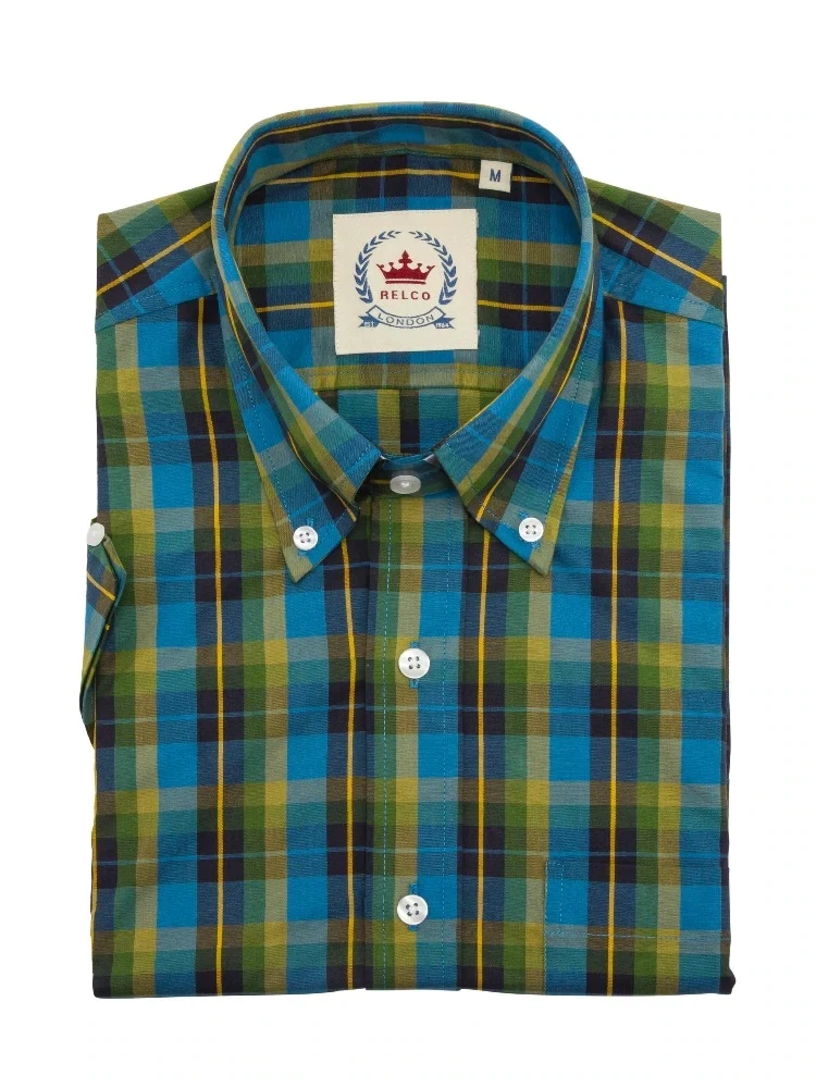 Relco Green & Blue Check shirt