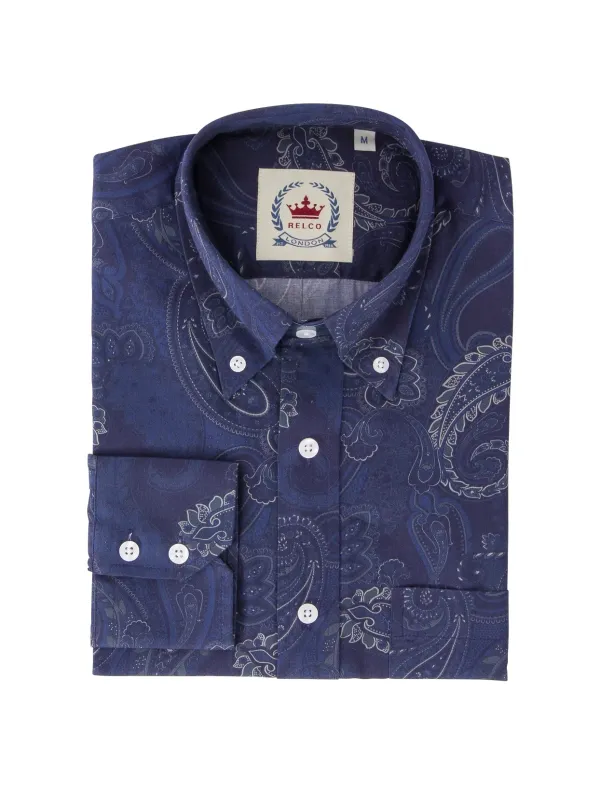 Relco Navy Paisley shirt