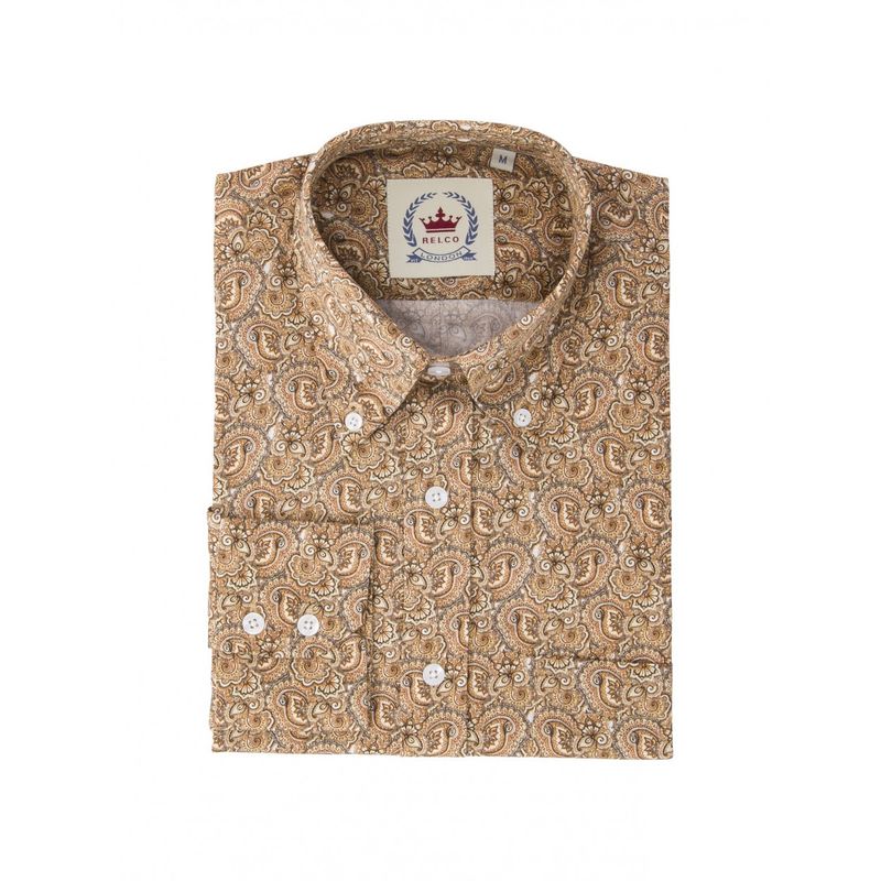Mustard Paisley Pattern Shirt