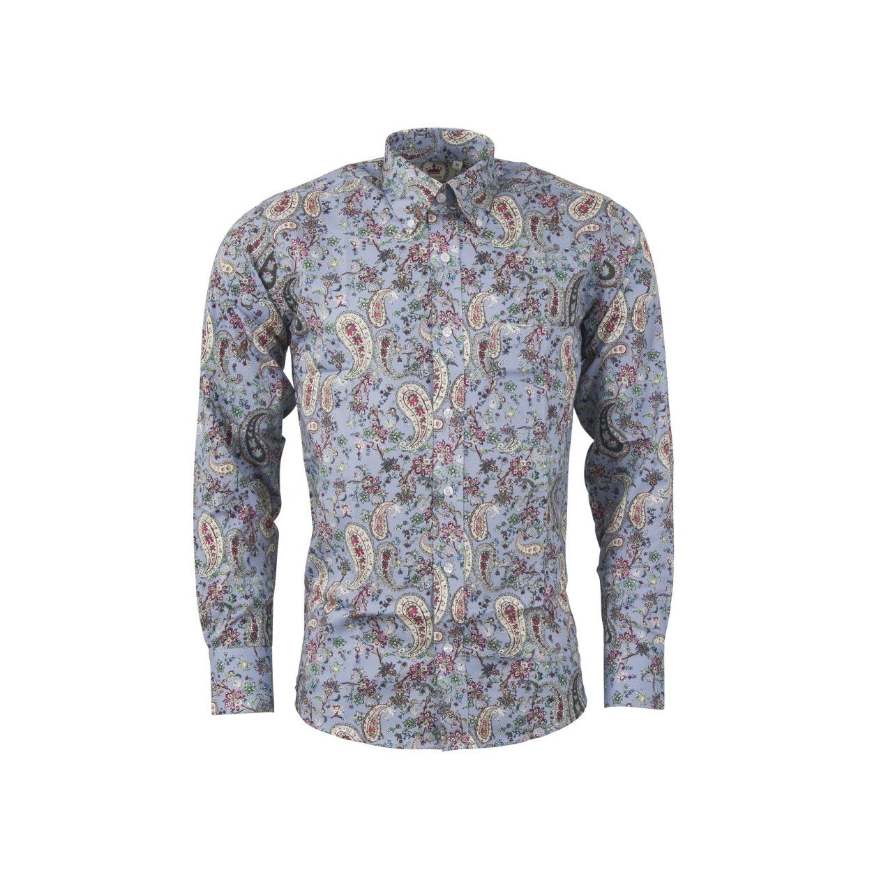 Mens Light Blue Paisley Shirt