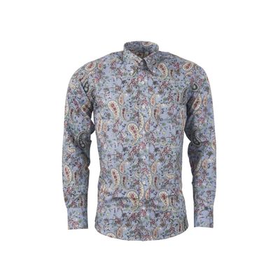Mens Light Blue Paisley Shirt Mens Light Blue Paisley Shirt
