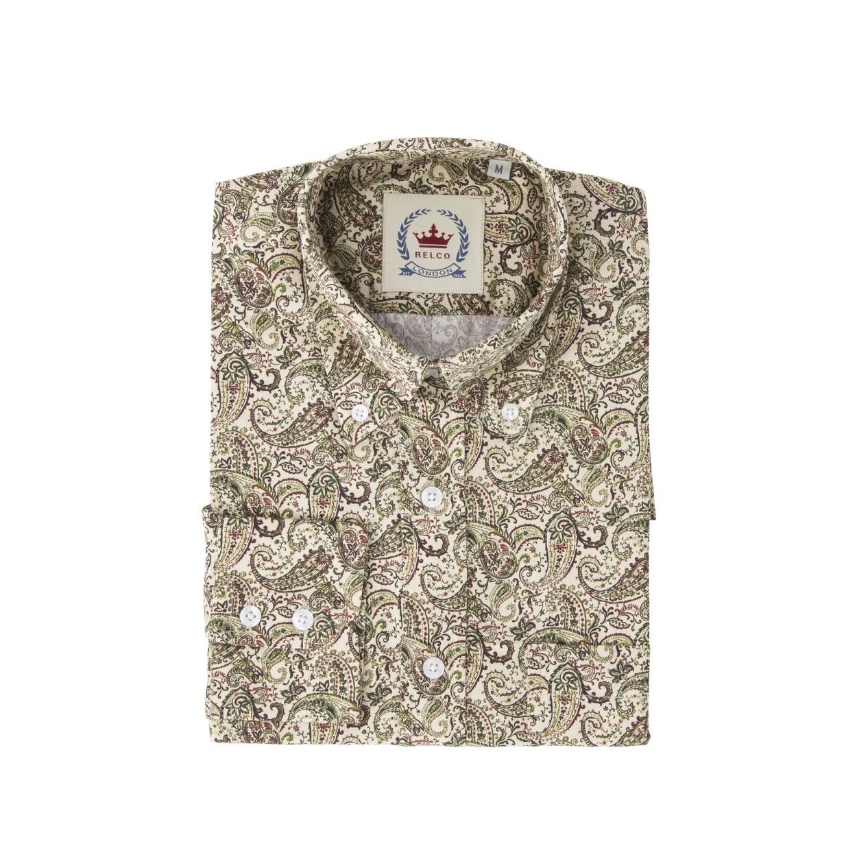 Mens stone coloured Paisley  Made from 100% cotton