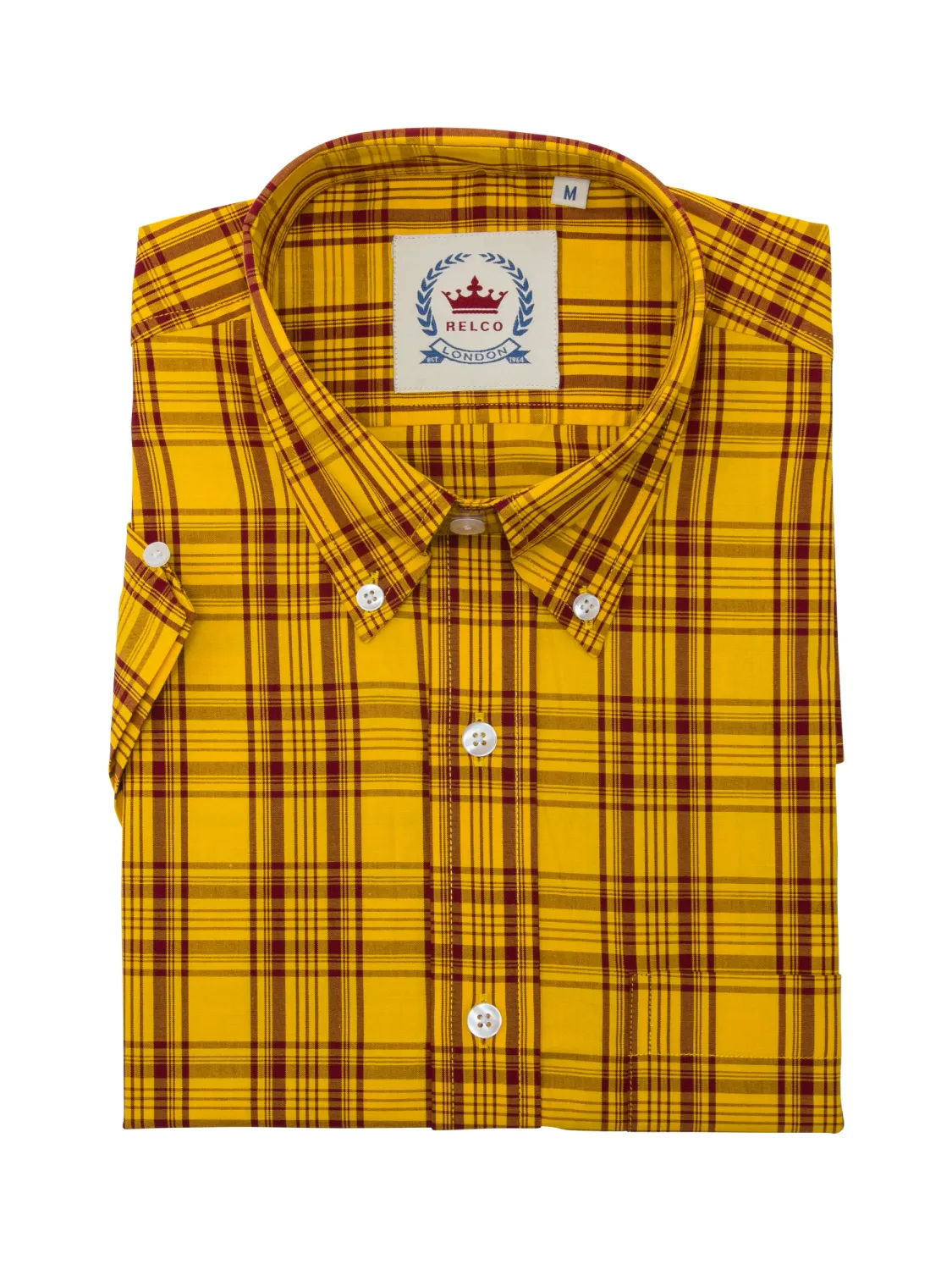 Our Mustard & Burgundy check shirt