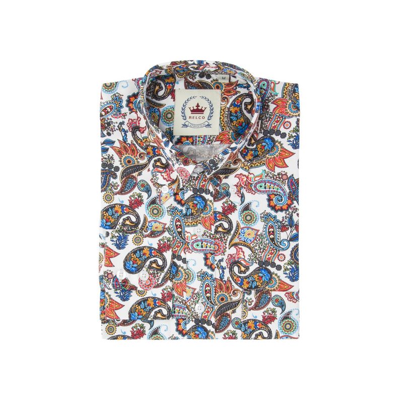 Relco White Paisley Shirt