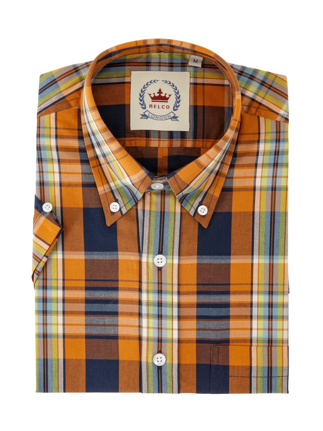 Relco Orange Check Shirt