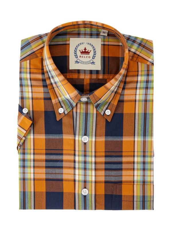 Relco Orange Check Shirt