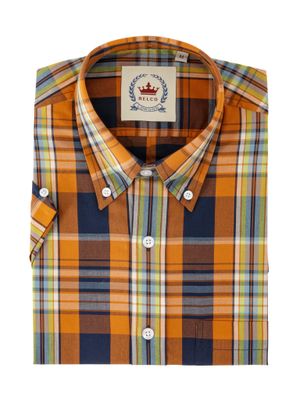 Relco Orange Check Shirt