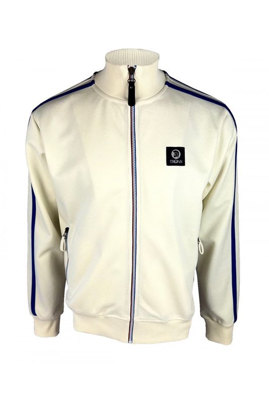 Trojan Contrast Zip Track Top