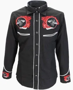 Relco Cowboy Shirt/Black & Red Skull