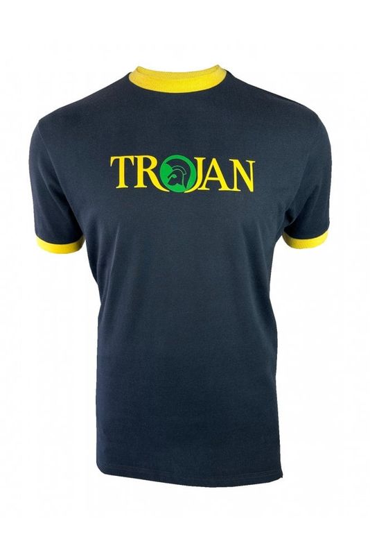 Trojan Logo Ringer Tee