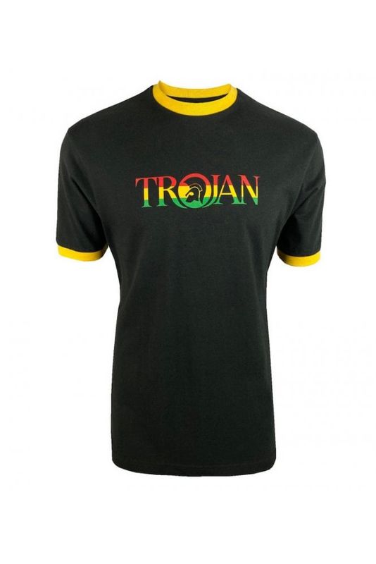 Trojan Logo Ringer Tee