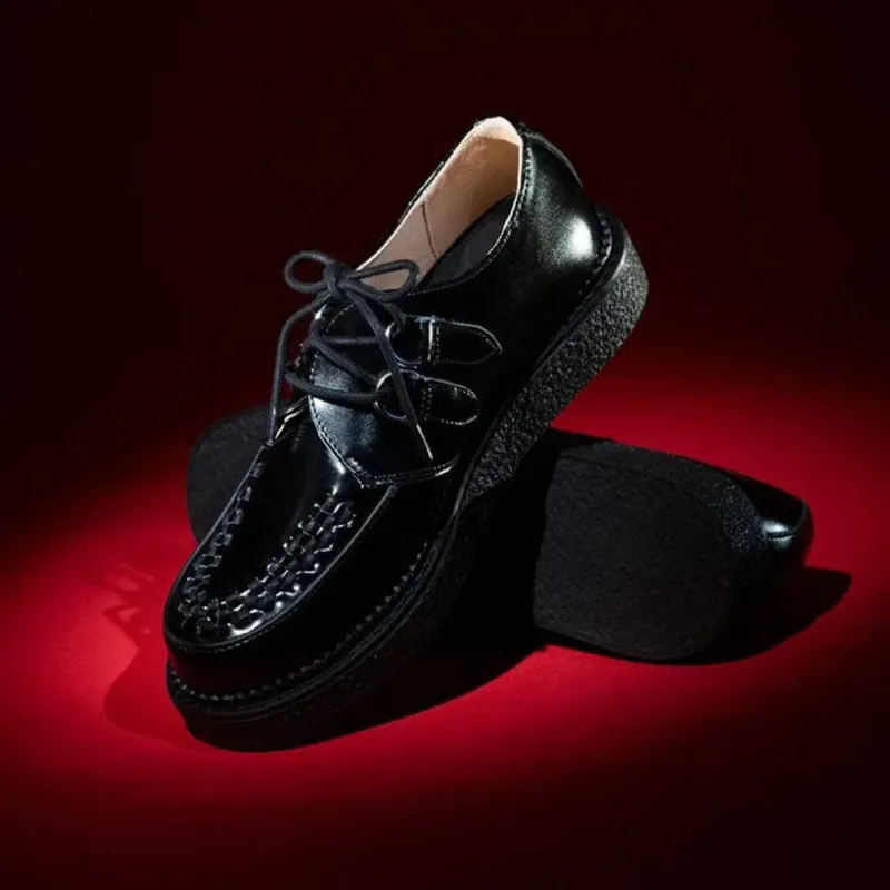 TUK Creepers Black Leather shoes