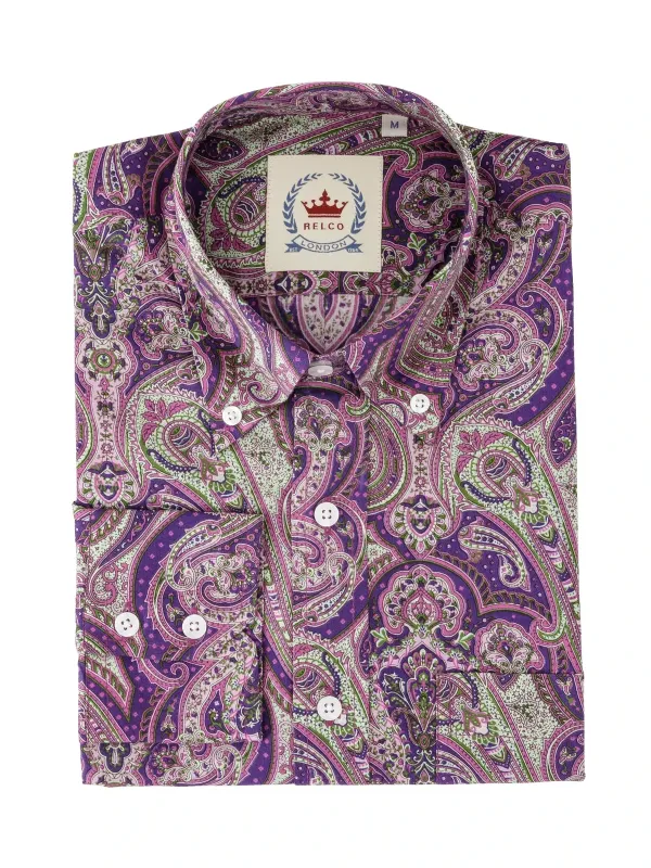Relco Purple Paisley shirt