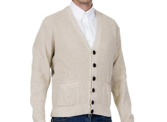 Stone Waffle Cardigan