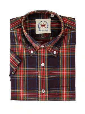 Relco Navy Tartan Check shirt Relco Navy Tartan Check shirt