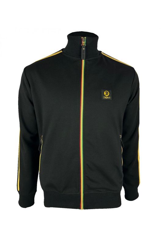 Trojan Contrast Zip Track Top