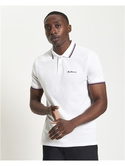 Ben Sherman Signature Pique Polo in White