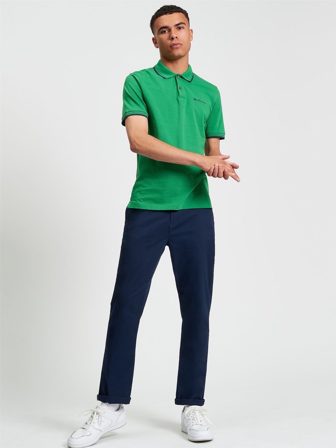 Ben Sherman Signature Pique Polo in Hunter Green