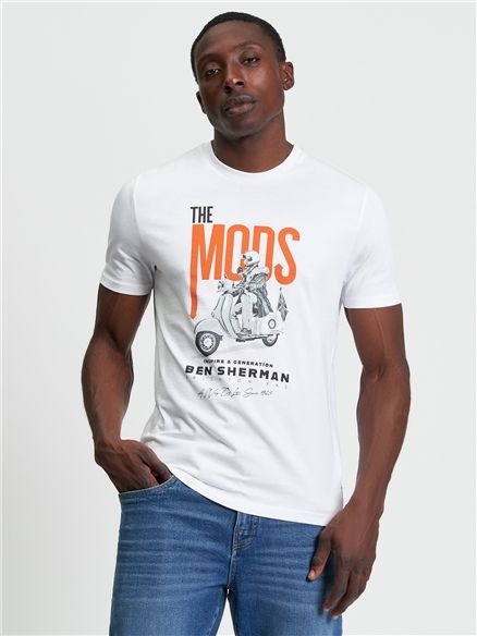 Ben Sherman The Mod Poster Tee in White
