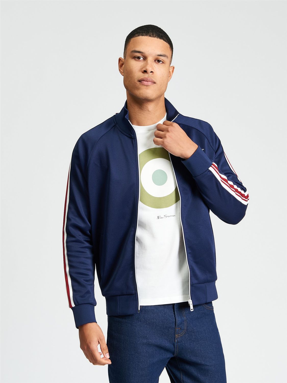 House Tape Track Top in Dark Navy