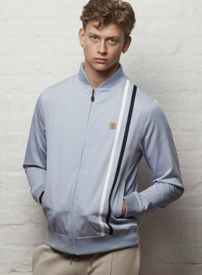 Gabicci 'Griffin' Racing Stripe Jacket in Surf Gabicci 'Griffin' Racing Stripe Jacket in Surf