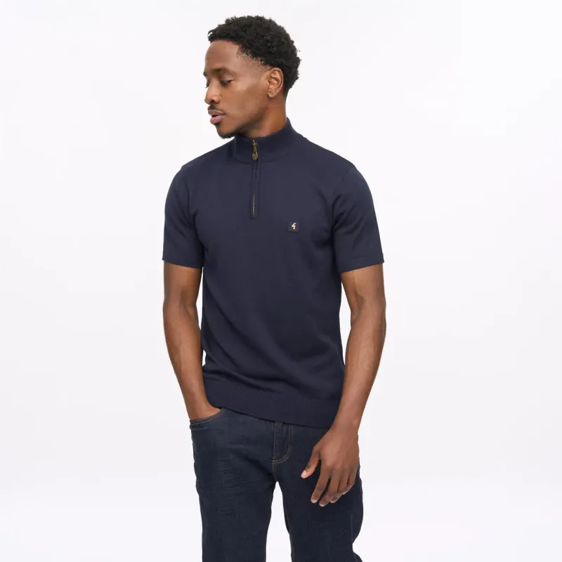 Gabicci 'Lasso' Quarter Zip Casual in Navy