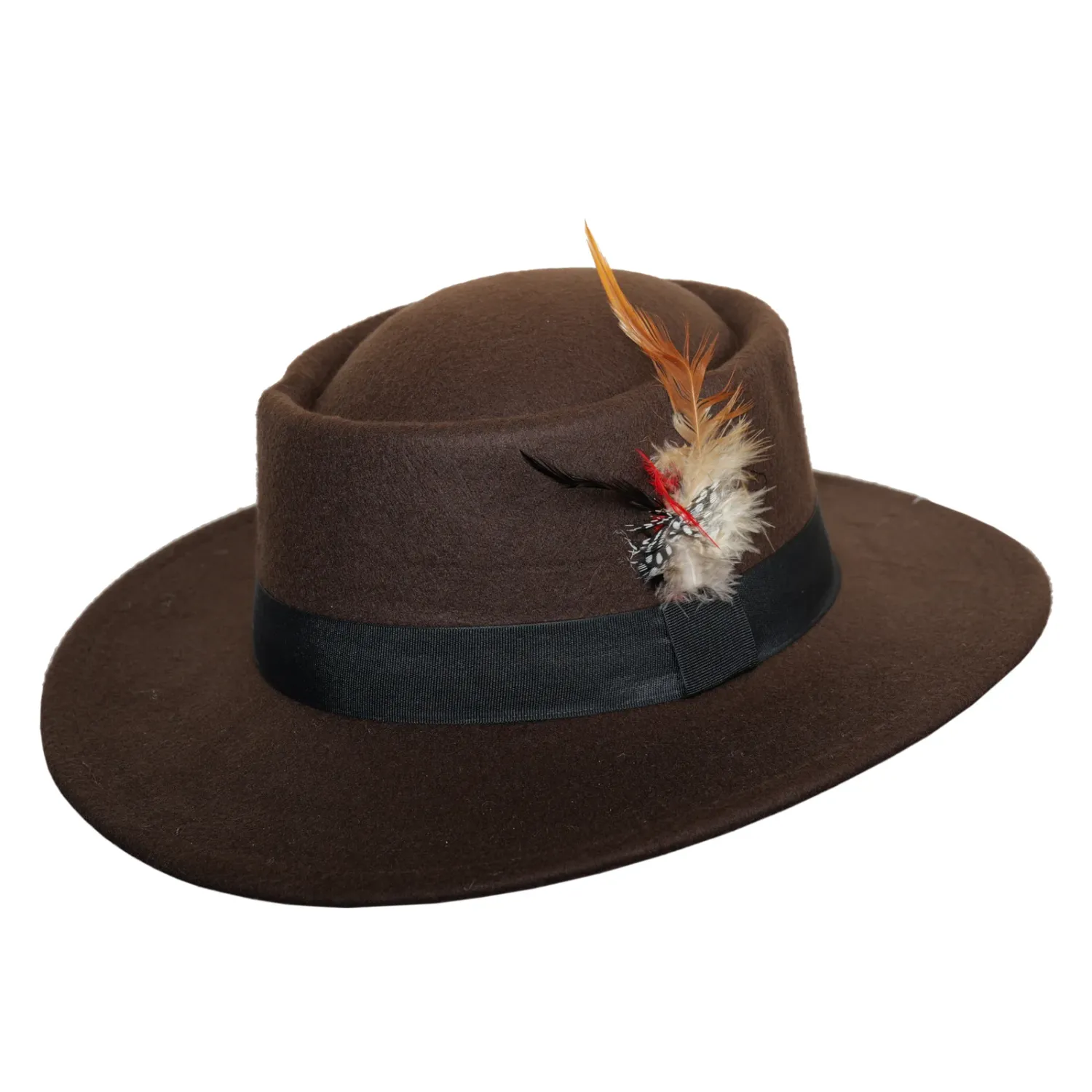 Unisex Fedora Boater Hat for Men Women Wide Brim
