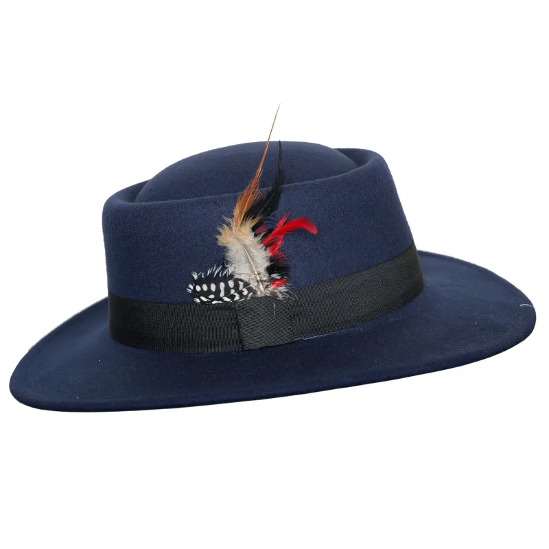 Unisex Fedora Boater Hat for Men Women Wide Brim