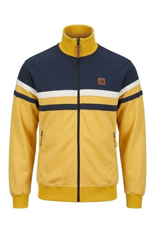 Trojan Panel Stripe Track Top in Mustard Trojan Panel Stripe Track Top in Mustard