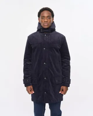 Gabicci 'Chuck' Courdroy Duffle Coat in Navy Gabicci 'Chuck' Courdroy Duffle Coat in Navy