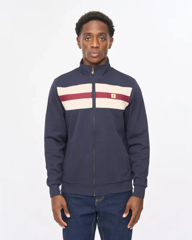 Gabicci 'Escher' Sweat Track Top in Navy Gabicci 'Escher' Sweat Track Top in Navy