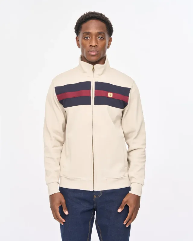 Gabicci 'Escher' Sweat Track Top in Cement Gabicci 'Escher' Sweat Track Top in Cement