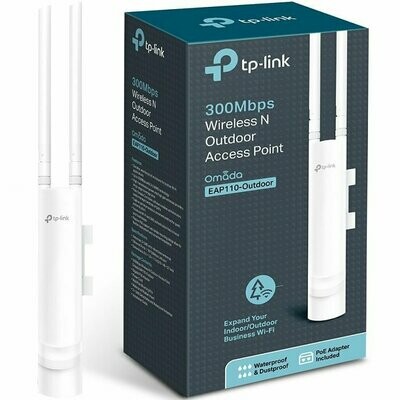 ACCESS POINT EXTERIOR TP-LINK EAP110-OUTDOOR IP65, 300Mbps, POE, 2.4 GHz