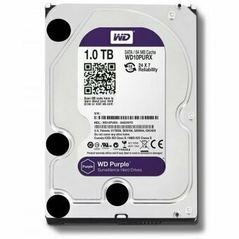 DISCO DURO DD 1TB SATA WD PURPLE WD10PURX/Z OPTIMIZADO PARA VIDEOVIGILANCIA WD10PURZ COMPATIBLE CON DVRS Y NVRS
