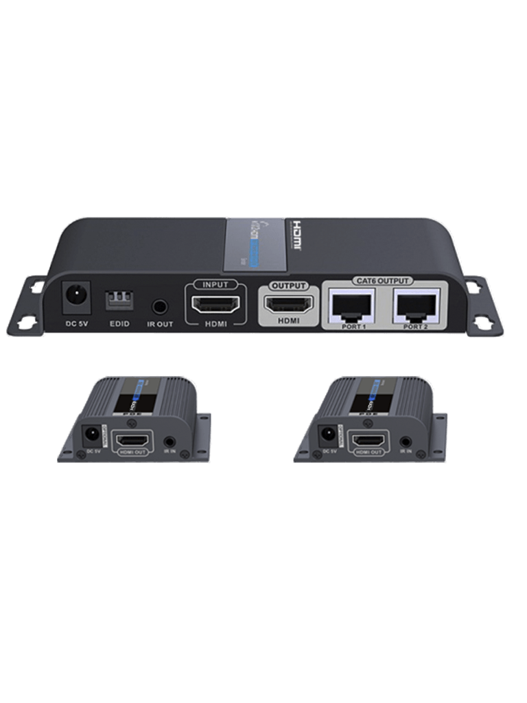 SAXXON LKV712PRO- Kit extensor HDMI de 2 Puertos/ Hasta 40 metros