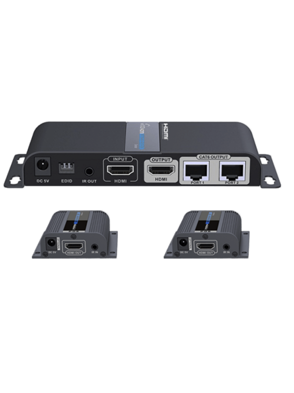 SAXXON LKV712PRO- Kit extensor HDMI de 2 Puertos/ Hasta 40 metros