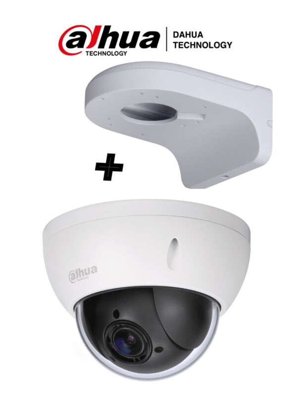 DAHUA SD22204IGCPAK - Cámara mini PTZ de 2 MP HDCVI / 4X Zoom óptico