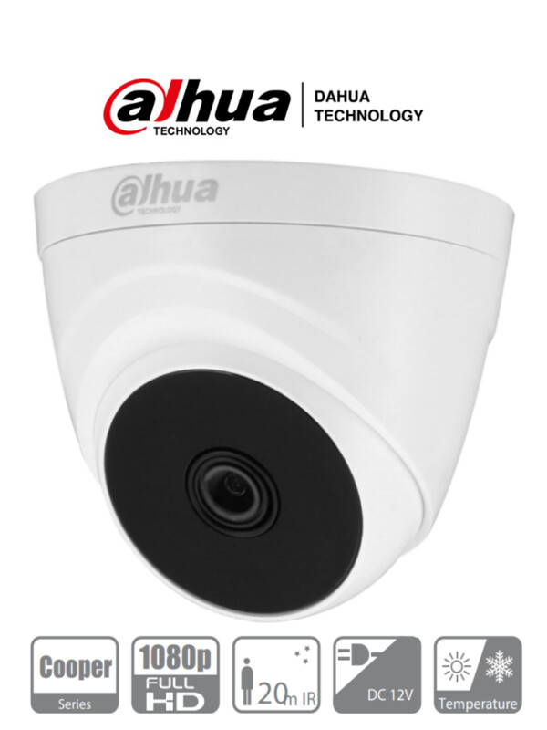 DAHUA T1A21-28 - Camara Domo 1080p/ Lente 2.8 mm / 103 Grados de Apertura/ Smart ir 20 Mts/