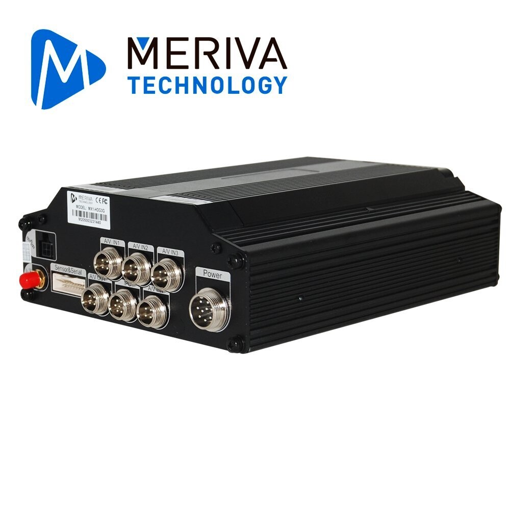 DVR MOVIL AHD MERIVA TECHNOLOGY MM1N-G4 HÍBRIDO / 4CH AHD / 1CH IP / 1080P / MÓDULO GPS / MÓDULO 3G 4G  / SOPORTA TARJETA SD CLASE 10 / CONECTORES DIN DE AVIACIÓN 4 PINES Y 6 PINES / G-SENSOR / COMPAT