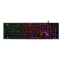 TECLADO ACTECK-X ALAMBRICO AUREAN/MODELO X100/USB/LED/3 COLORES/COLOR NEGRO